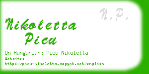 nikoletta picu business card